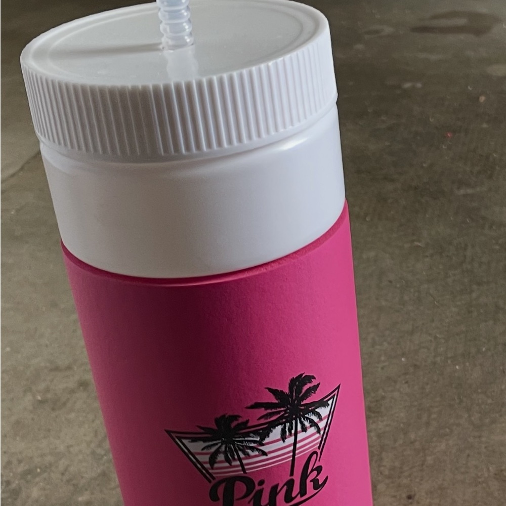 Victoria's Secret Pink Tumbler with Straw